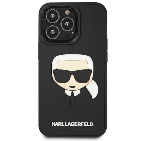 Karl Lagerfeld iPhone 14 Pro Skal 3D Rubber Karl`s Head - Svart Svart