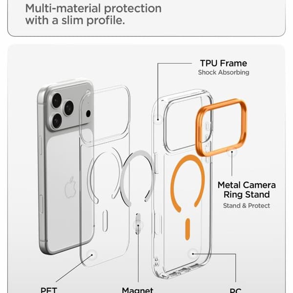 Spigen Mobilskal För iPhone 18 Pro Max/17 Pro Max Magsafe Ultra Hybrid Optik S