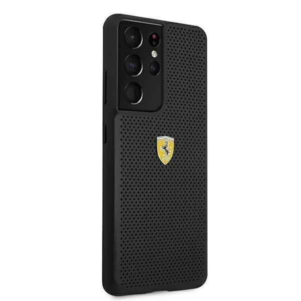 Ferrari Cover Galaxy S21 Ultra On Track rei'itetty - musta Black