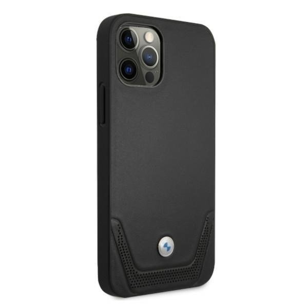 BMW Läder Perforate Skal iPhone 12 Pro Max - Svart Svart