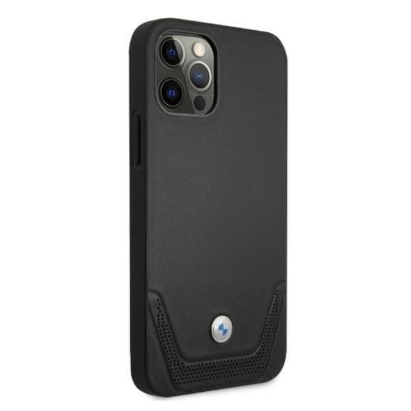 BMW Nahka Perforate Kuori iPhone 12 Pro Max - Musta Black