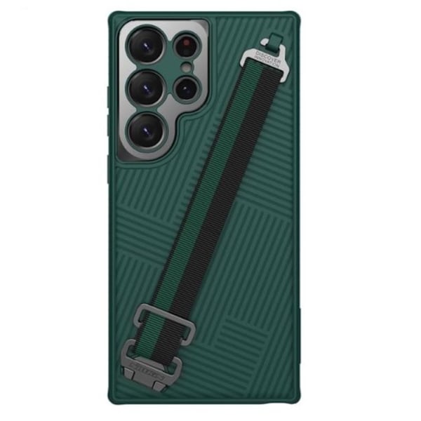 Nillkin Galaxy S23 Ultra Skal Stripe Handrem - Grön