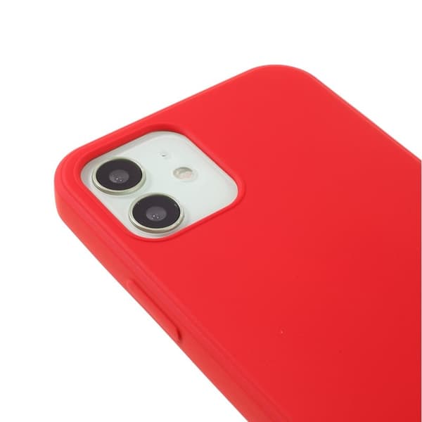 X-LEVEL Mobilskal till iPhone 12 mini i Flytande Silikon - Röd