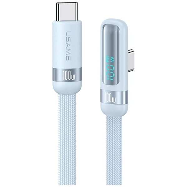 USAMS USB-C till USB-C 100W Kabel 120cm US-SJ653 Blå