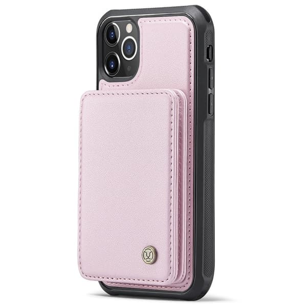 JEEHOOD J05 Mobilskal till iPhone 11 Pro Max Läder med Kortfack - Rosa