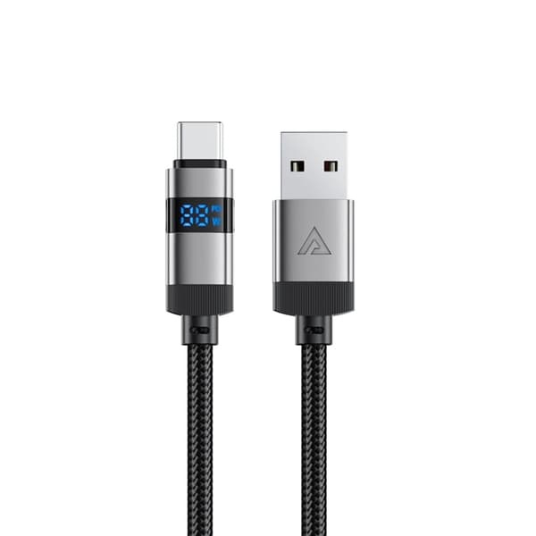 Acefast USB-A - USB-C 66W Kabel 1.2m Display 480Mb/s - Svart Svart