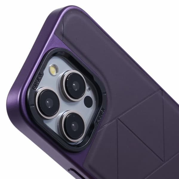 X-LEVEL Mobilskal till iPhone 13 Pro Geometrisk Läder TPU Lila