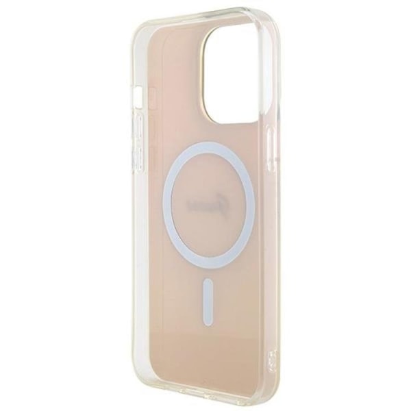 Guess iPhone 15 Pro Mobilskal Magsafe IML Iridescent - Rosa
