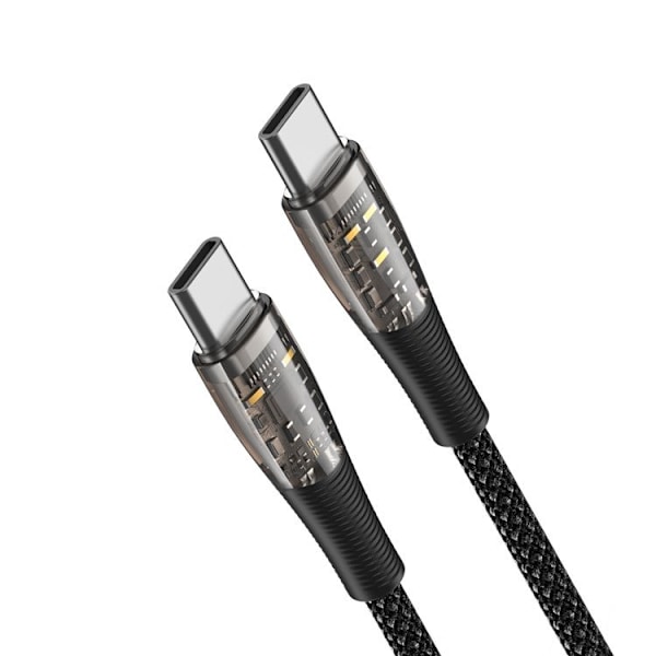 Duzzona A6 USB-C till USB-C kabel 60W 1m - Transparent