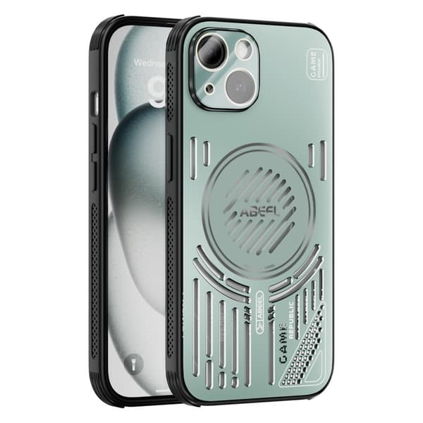 ABEEL Mobilskal till iPhone 13 Aluminium + PC + TPU - Ljusgrön