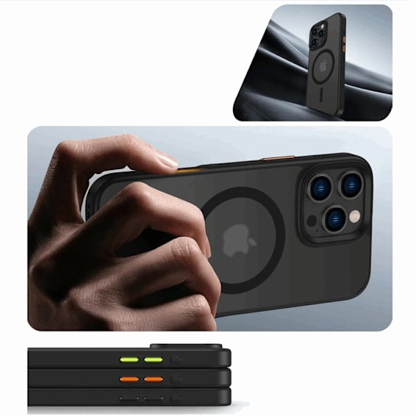 Tech-Protect Mobilskal till iPhone 16 Pro Max Magmat XT 3-Set Svart