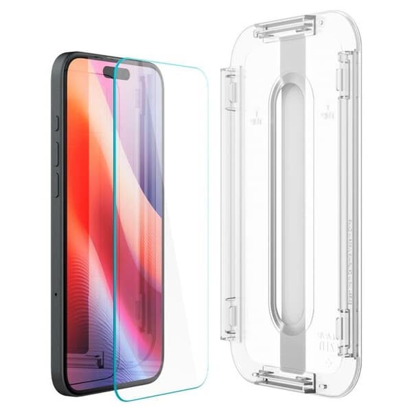 [2-Pack] Spigen iPhone 15 Karkaistu lasi näytönsuoja 'EZ' Fit Transparent