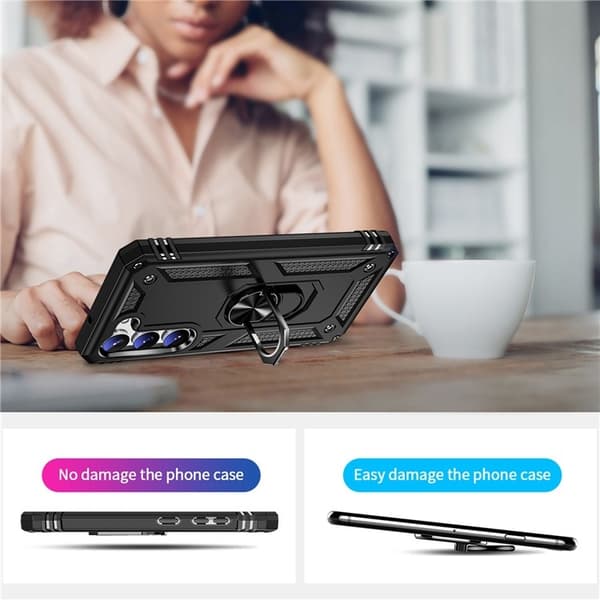 Galaxy S23 Plus Skal Ringhållare Kickstand - Svart Svart