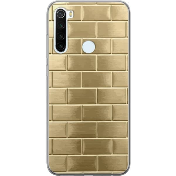 Telefontaske til Xiaomi Redmi Note 8 med gyldne mursten