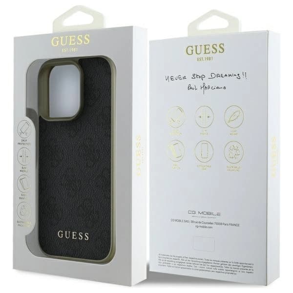 Guess telefontaske til iPhone 16 Pro 4G Charms Collection - Sort Black