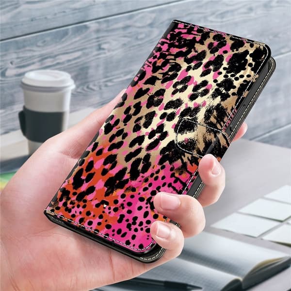 Galaxy A17 5G Plånboksfodral Pattern Printing - Svart/Röd Spots Svart