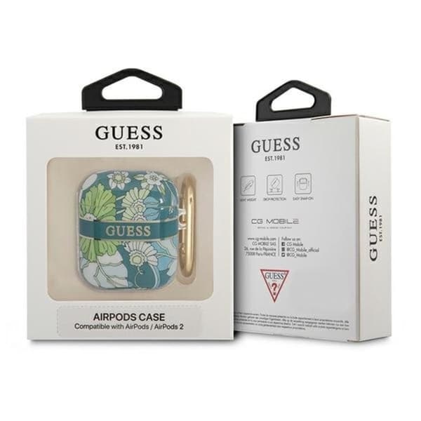 Guess AirPods Skal Flower Strap Collection - Grön Grön