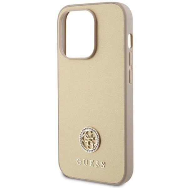 Guess iPhone 15 Pro Max Mobilskal Strass Metal Logo - Guld