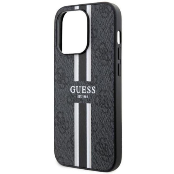Guess iPhone 14 Pro -mobiilisuojus MagSafe 4G Printed Stripes Black