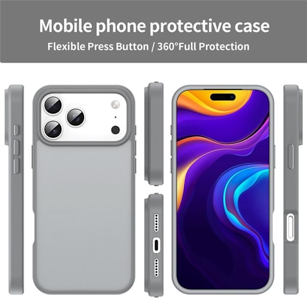Mobilskal till iPhone 17 Pro Skin Touch Matte - Silver Silver