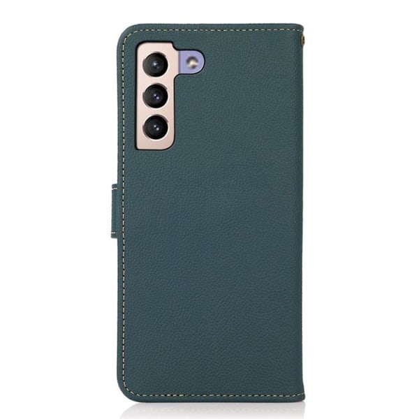 KHAZNEH Galaxy S23 Plus tegnebog etui Ægte læder RFID - Grøn