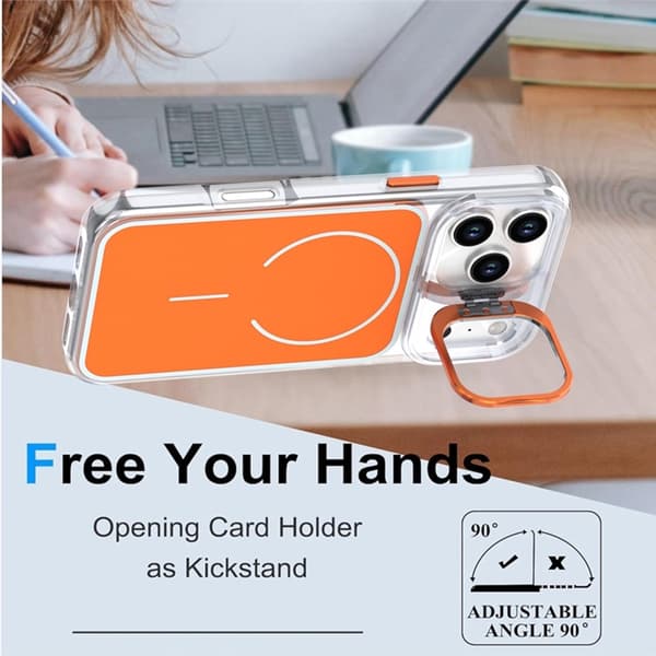 Mobilskal till iPhone 17 Pro MagSafe Lens Kickstand TPU + PC - Orange Orange