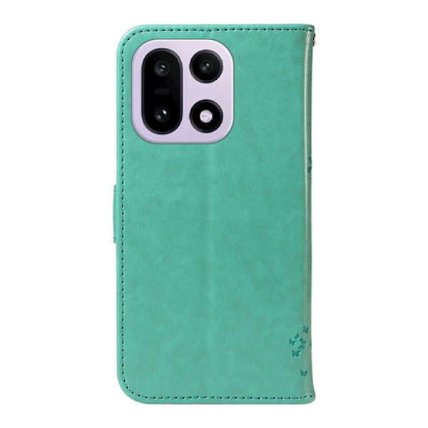 OnePlus 15 5G Plånboksfodral Cat Tree Pattern Konstläder Grön