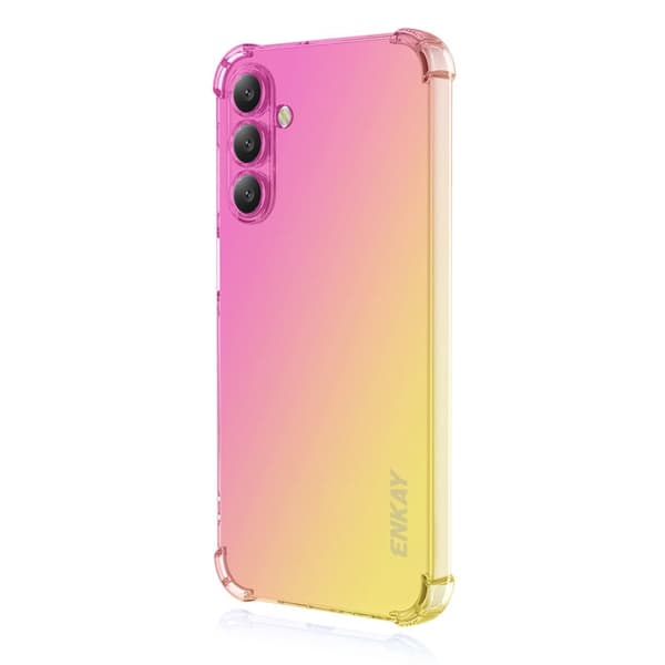 Enkay Mobilskal för Samsung Galaxy S26 Plus TPU Stöttålig - Rosa/Guld