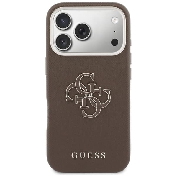 Guess Mobilskal iPhone 17 Pro FW Resin Logo - Brun BrunPassar