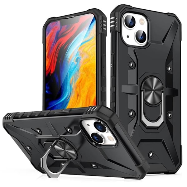 iPhone 14 Skal Ringhållare Armor - Svart Svart