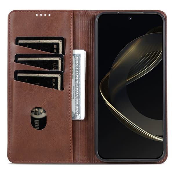 AZNS Xiaomi 14T Plånboksfodral Konstläder - Brun