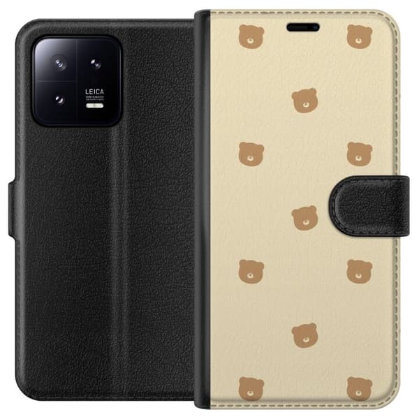 Pungcover til Xiaomi 13 med Bjørnemønster
