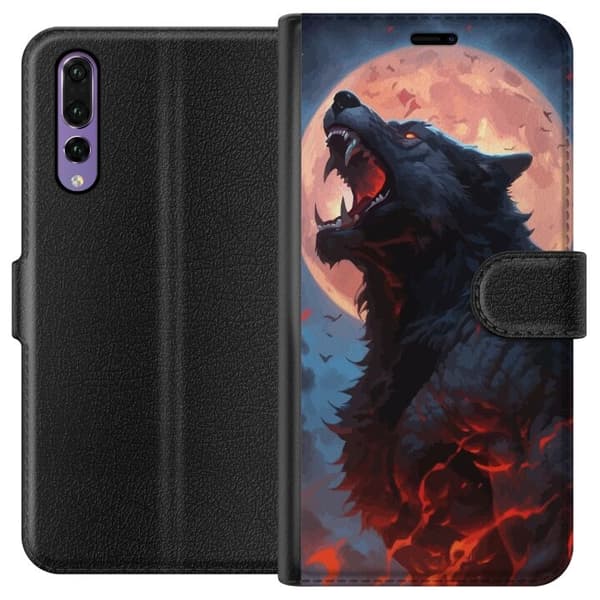 Pung-etui til Huawei P20 Pro med Hylende ulv