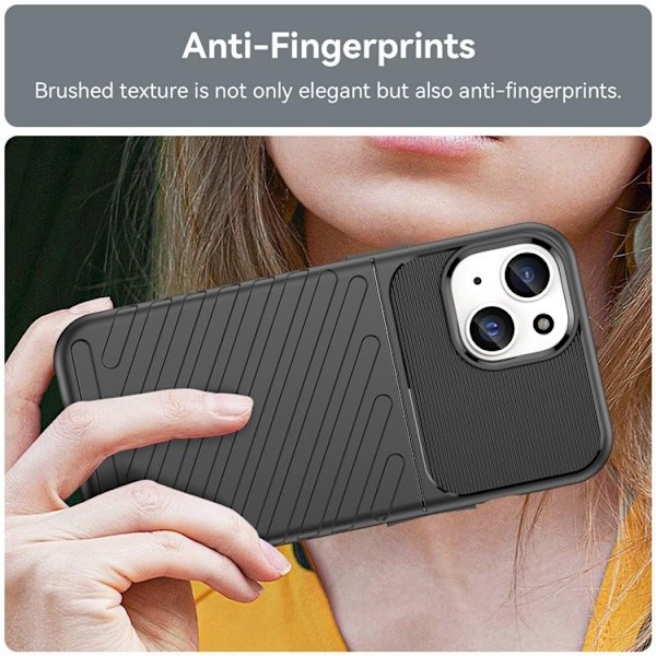 iPhone 15 Mobilskal Twill Thunder - Svart Svart