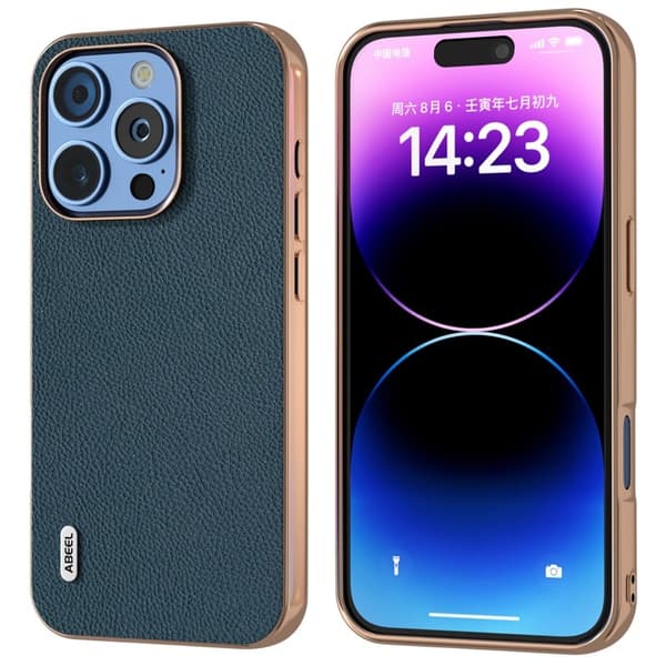 ABEEL Mobilskal till iPhone 16 Pro Horizon Series Grön Äkta Läder