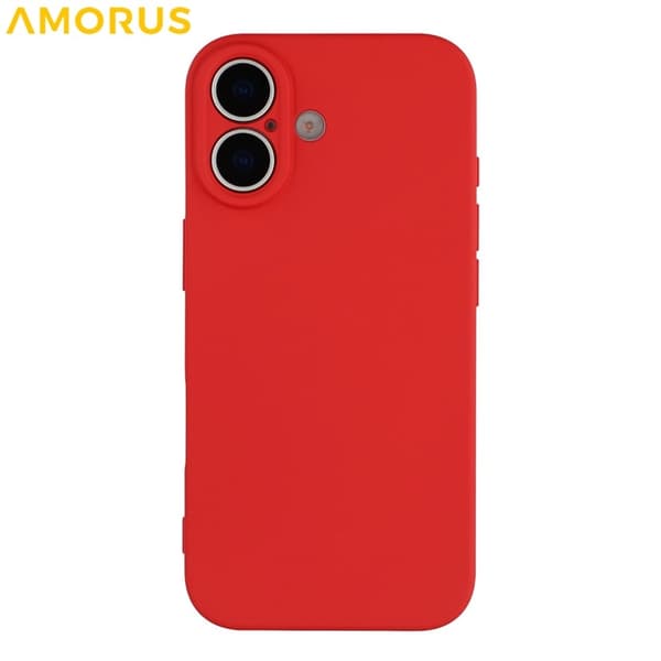 AMORUS Mobilskal till iPhone 17 Precise Cutouts TPU Fiber - Röd Röd