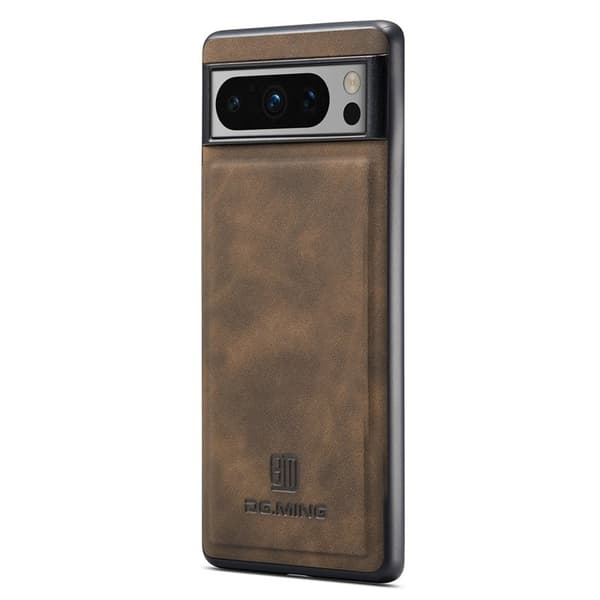 DG.MING Mobilskal till Google Pixel 8 Pro PU Läder+PC+TPU - Brun