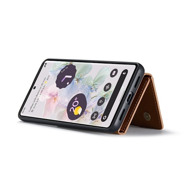 DG.MING Magnetiskt Konstläder Plånboksfodral Google Pixel 7 Pro Brun