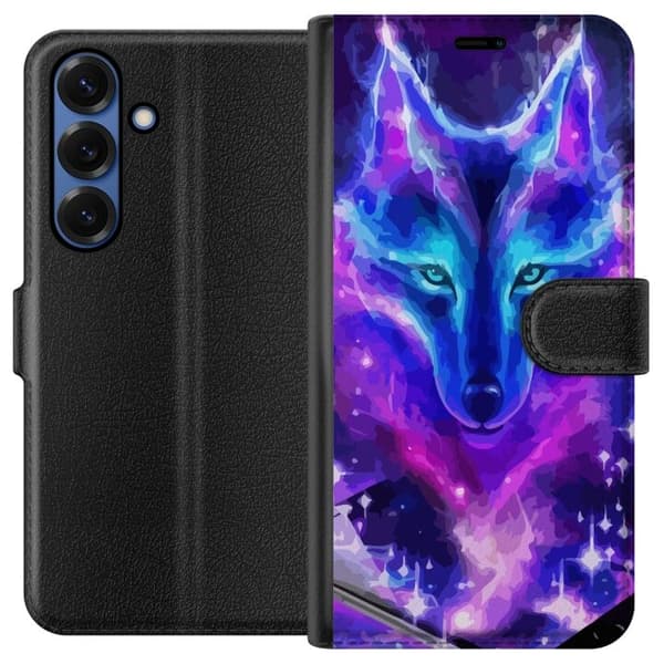 Plånboksfodral till Samsung Galaxy S25+ med Neon Varg