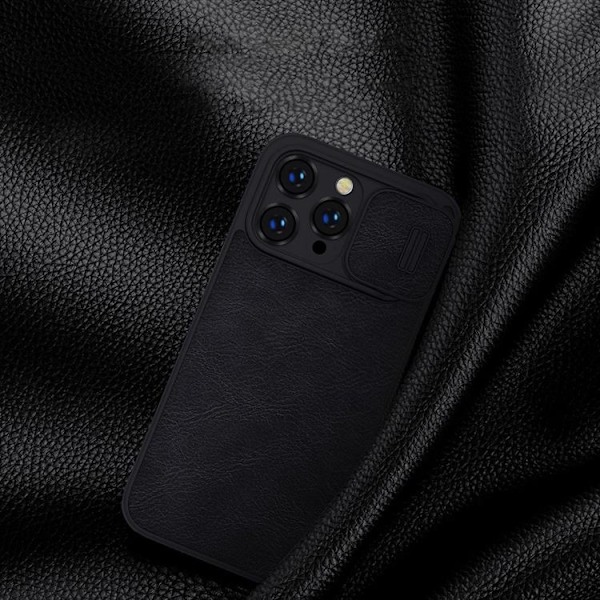 Nillkin iPhone 14 Pro Max Plånboksfodral QinPro Läder - Svart Svart