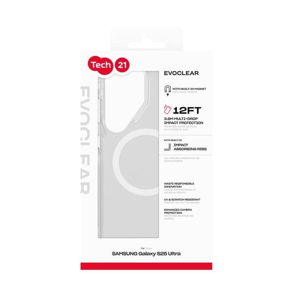 Tech21 Evo Clear Magnet Samsung Galaxy S25 Ultra Transparent