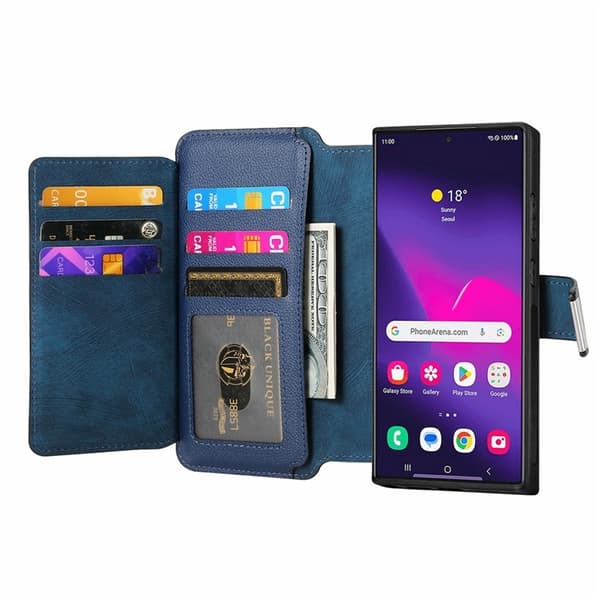 Caseneo Plånboksfodral För Galaxy S26 Ultra Magnetic Läder - Blå Blå