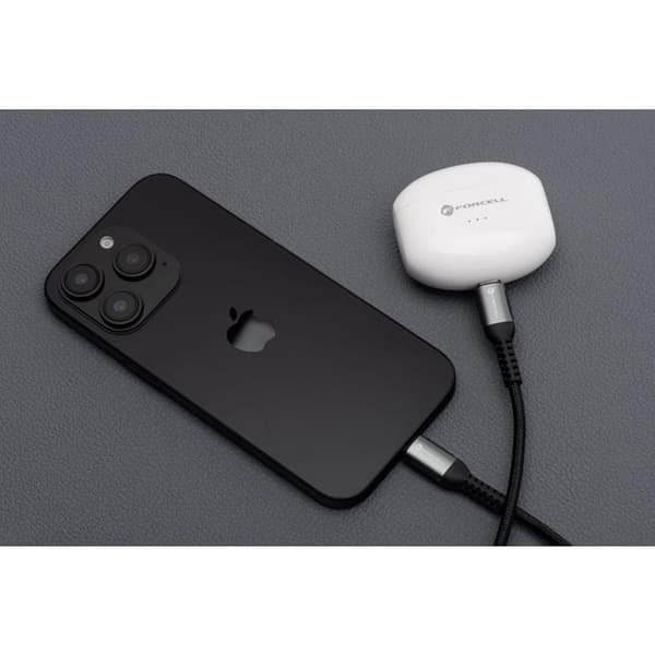Forcell USB-C til USB-C Kabel 100W 2m QC4.0 PD 5A Cafule - Sort Black