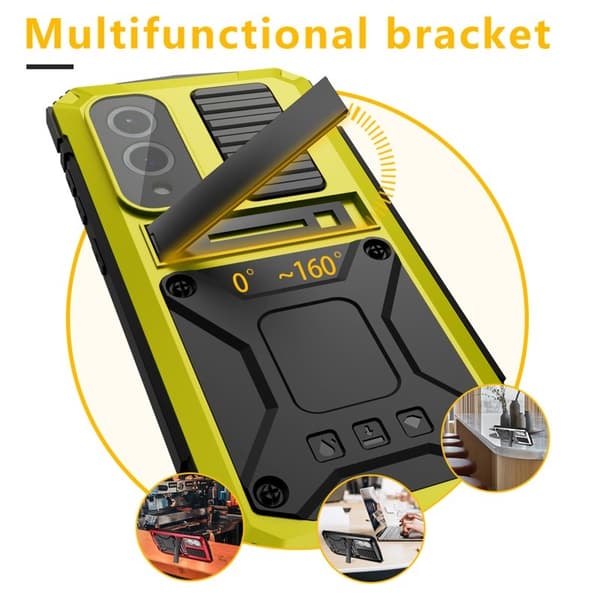 R-JUST Mobilskal till Galaxy S25 Edge PC + Silikon + Metall - Gul