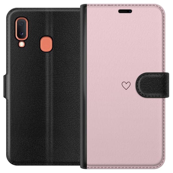 Plånboksfodral till Samsung Galaxy A20e med Litet Hjärta
