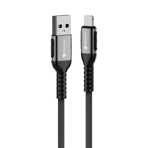 Forcell Kabel USB-A Till Lightning 12W 1.2m - Svart Black