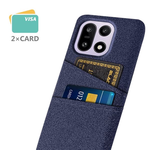 Mobilskal till OnePlus 15 5G Korthållare Cloth + Hard PC - Blå Blå