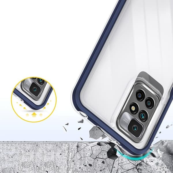 Xiaomi Redmi 10 4G (2021/2022) Skal Clear 3in1 - Blå Blå