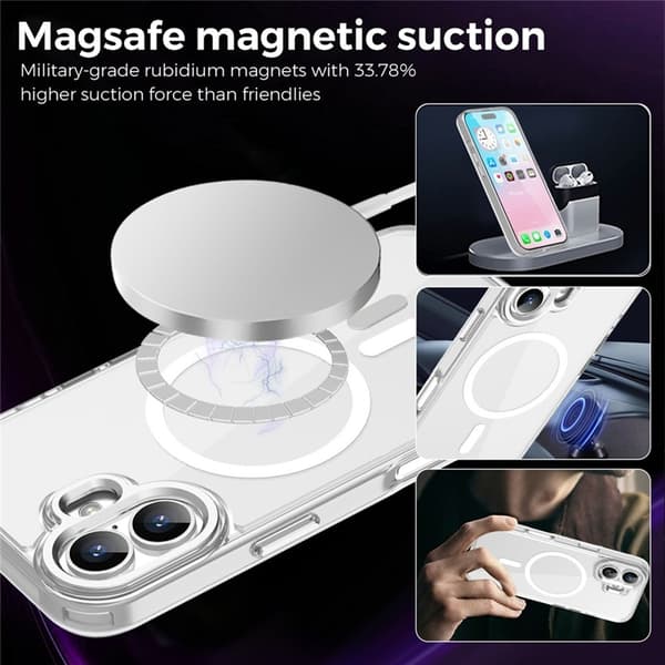 Mobilskal till iPhone 17 MagSafe TPU+PC - Transparent Transparent