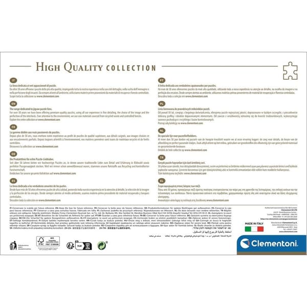 CLEMENTONI Pussel 3000 Pcs High Quality Collection Manhattan Balcony Sunset